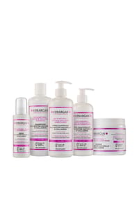 KERARGAN - Volumen-Set Shampoo, Conditioner, Maske, Serum & Leave-In mit Biotin & Kollagen - weiß