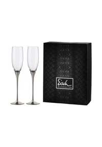 Eisch - Sektglas 2er Set Platin Champagner Exklusiv Platin, 180 ml - silber