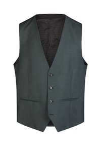HECHTER PARIS - Weste Schurwoll-Mix in einfarbigem Plain-Weave - hunter green