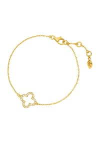Leaf - Damen Armband, 925er Silber  - SILBER 925/GELBGOL