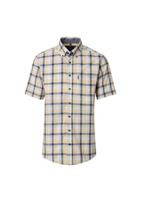 CASAMODA - Herren Freizeithemd kariert Casual Fit - Gelb