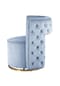 Kayoom Sessel Drehsessel Beverly 125 hellblau - gold – Eiche Bild 11