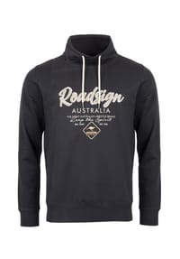 ROADSIGN® australia - Herren Sweatshirt Edge Tube mit Logo Print und Schalkragen - braun