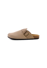 camel active - Leder Pantolette mit Korkfußbett - Beige