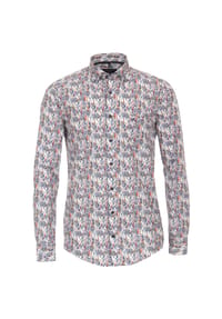 CASAMODA - Herren Freizeithemd "Green"-Kollektion Print Casual Fit - Mittelblau