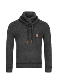 INDICODE - Strickpullover Keshawn - Anthrazit