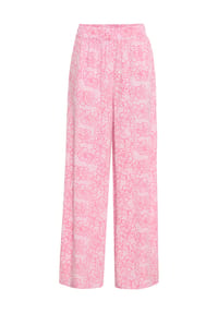 MANGUUN - Stoffhose, Gummibund, für Damen - 1 FLIEDER BLUME