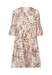 BETTY & CO - Stufenkleid mit Print - Cream/Red
