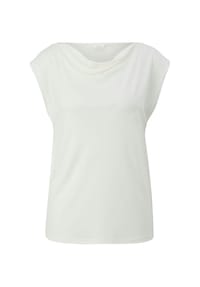 s.Oliver BLACK LABEL - Shirt, Wasserfall-Ausschnitt, für Damen - 0200  WHITE