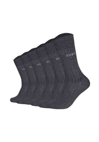 JOOP! - Unisex Socken, 6er Pack - Premium Essential Mercerised Socks, Logo, einfarbig - Dunkelblau