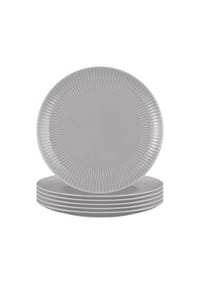 Seltmann Weiden Frühstücksteller Amina ø 22,7 cm 6er Set - AMINA - grau