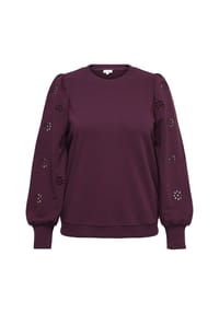 ONLY CARMAKOMA - Sweatshirt, Loch-Stickerei, für Damen - 177912 FIG