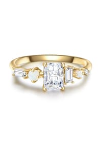 GLANZSTÜCKE MÜNCHEN - Damen Ring aus 925/- Sterling Silber in Gelbgold mit Zirkonia - gelbgold