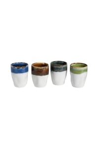 CreaTable - Squeezy Cascade, Kaffeebecher 4-tlg - Cascade