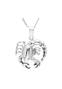 OSTSEE-SCHMUCK® - Kette mit Anhänger , Tierkreiszeichen Skorpion , Silber 925/000 - silber