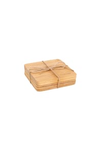 Cheffinger - aus Bambus 5-tlg für Tassen, Gläser & Becher - langlebig & dekorativ - Braun 10 x 10 x 0,5 cm