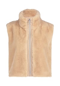 BETTY BARCLAY - Plüschweste mit Reißverschluss - Beige