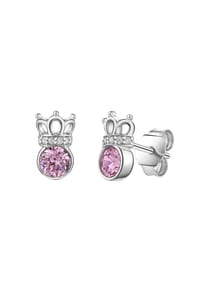 zeeme KIDS - Ohrstecker 925/- Sterling Silber 2 Zirkonia - weiß