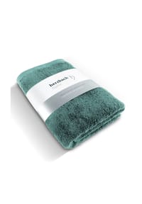 herzbach home Badetuch Pura 100x150 cm 550g/m², Premium-Qualität, 100% Baumwolle, einfarbig - Herzbach_Pura - Anthrazit
