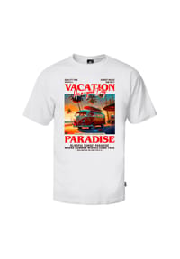 OLDSKULL - T-Shirt Wrldvibe Travel mit coolem Print - White
