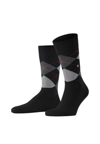 Burlington - King Socken, Komfortbund, Emblem, für Herren - 3011 BLACK-FLAMES