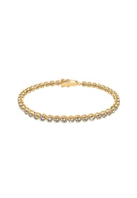 elli. - Armband Tennis-Armband 925 Silber, Mit Kristallen Von Swarovski® - Gold