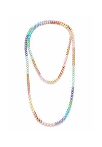 collezione alessandro® - Halskette Glaspastell extralange Kette aus Glasperlen - multi