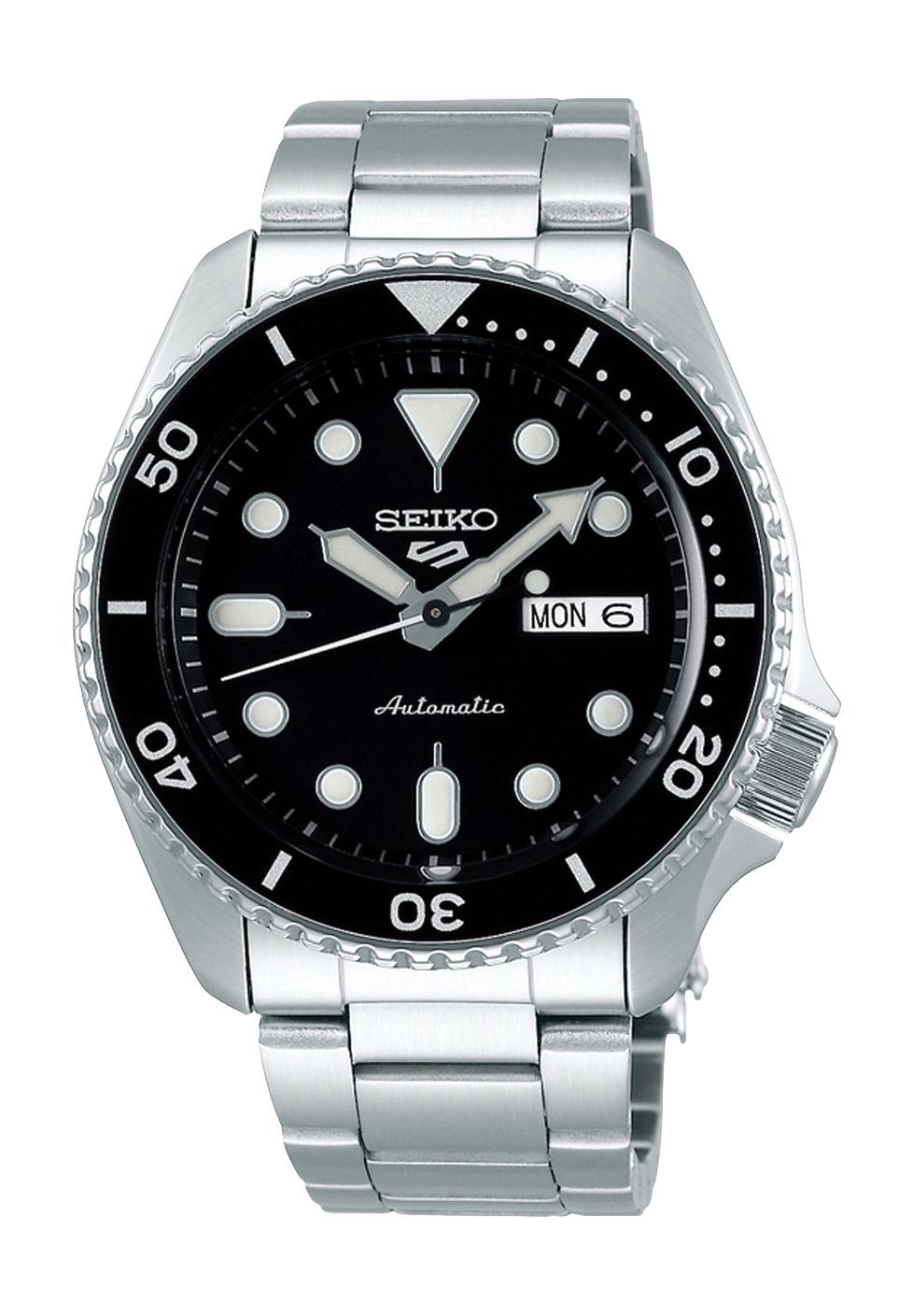 Seiko 5 Sports SRPD55K1 Herrenuhr Automatik 100m Stahl schwarzes Zifferblatt - Image 7