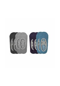 MUNADUNA - 4er-Pack Yoga-Socken mit Kreuzriemen Yoga-Socken,Baumwolle,Anti-Rutsch - Blau-Lila Mix