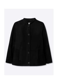 sheego - Leder-Jacke - schwarz