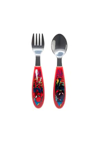 MARVEL - Spiderman Kinderbesteck Set 2-teilig – Löffel & Gabel mit Motivgriffen - Rot Onesize