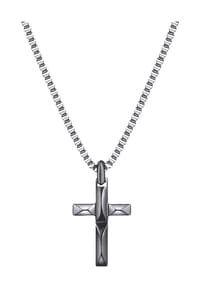 XENOX - Herren Kette mit Anhänger, Edelstahl - SCHWARZ
