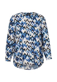 VIA APPIA -DUE- - Bluse mit geometrischem Allover-Print - türkis multicolor