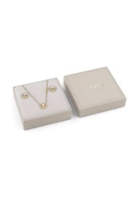 GUESS - Damen Schmuck-Set "M'Ama Non M'Ama", Kette und Ohrstecker, Edelstahl - GOLD