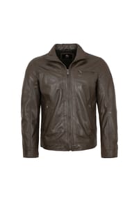 OTTO KERN - Herren Lederjacke Lammnappa dunkelbraun - dunkelbraun