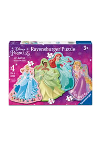 Ravensburger - Disney Puzzle Liebe das Leben! 4 konturgeformte Puzzles mit 10, 12, 14 und 16 großen, stabilen Puzzleteilen - 