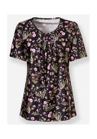 Witt - Tunikashirt - schwarz-rosé-bedruckt