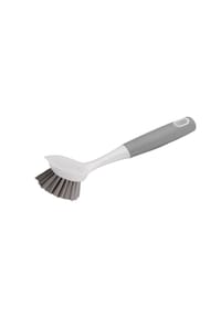 MICHELINO - Spülbürste mit Nylonborsten & Kunststoffgriff - 21 cm - Weiß/Grau 21 cm