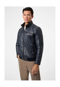 RICANO - Herren Lederjacke Ricma im Blouson-Stil mit Stehkragen - Braun