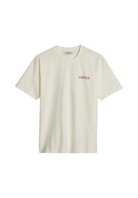 Marc O'Polo DENIM - Herren T-Shirt, kurzarm - Rundhals, Front + Back Print, Relaxed Fit - Weiß (Silky White)