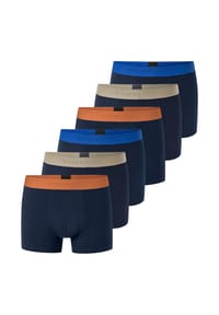 SCHIESSER - Retro Short / Pant 6er Pack 95/5 Cotton - Blau / türkis