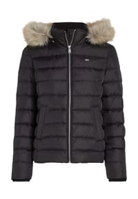 TOMMY Jeans - Steppjacke, Kapuze, Logo-Stickerei, für Damen - 0 BDS BLACK