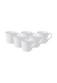 Villeroy & Boch Kaffee- / Teetasse Cellini 200 ml 6er Set weiß - CELLINI - weiß