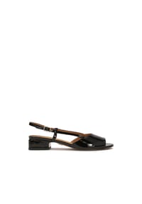 Kazar - Lackleder-Sandalen mit niedrigem Absatz - Schwarz