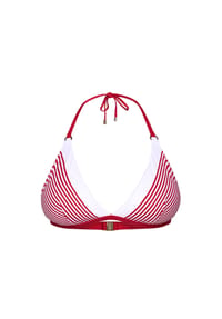 JOOP! - Triangel-Bikini-Top Streifen - Gardenia AOP