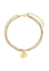 Adelia's - Damen Edelstahl Fußkettchen 21 cm goldfarben - gold