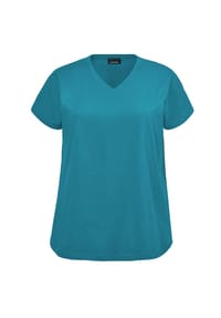 GOLDNER - Shirt mit V-Ausschnitt - marine