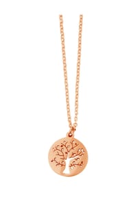 Adelia's Bold Style - Halskette mit Anhänger – Lebensbaum aus Edelstahl - gold