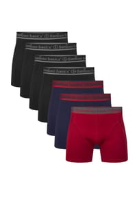 Bamboo basics© - Herren Boxer Shorts, 7er Pack - RICO7P, atmungsaktiv, Single Jersey - Schwarz/Grün/Blau