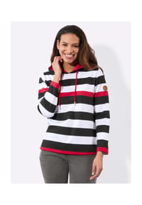 Witt - Sweatshirt - jade-schwarz-geringelt